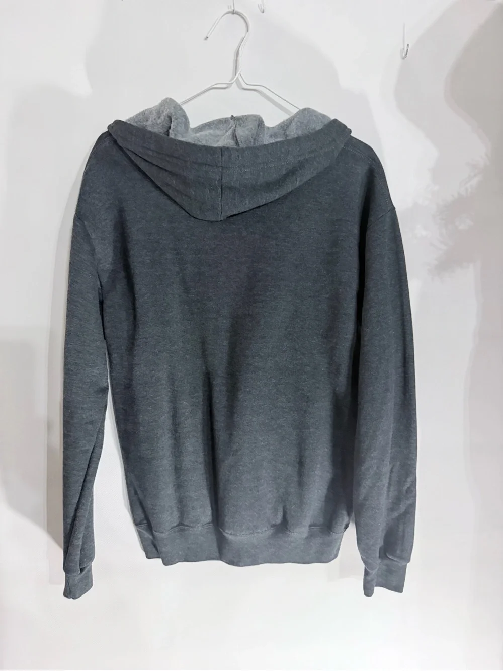 Athletic Works Charcoal Gray Full-Zip Hooded Sweater